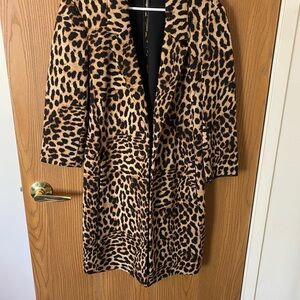 Leopard Print Long Coat